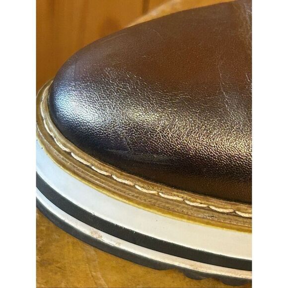 Summit by White Mountain Leather Platform Oxford Brody Metallic EU 37US 6.5-7 - Picture 10 of 10